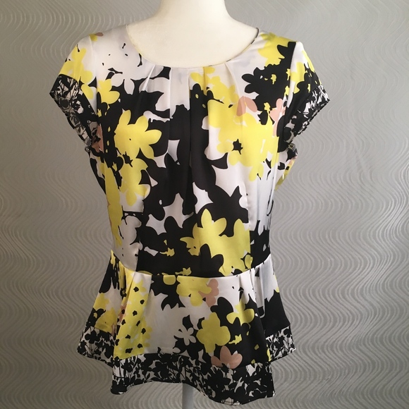New York & Company Tops - New York & Company Floral Peplum, Medium